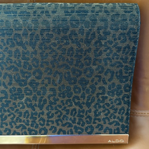 Aldo metallic leopard print clutch envelope handbag - Picture 3 of 10
